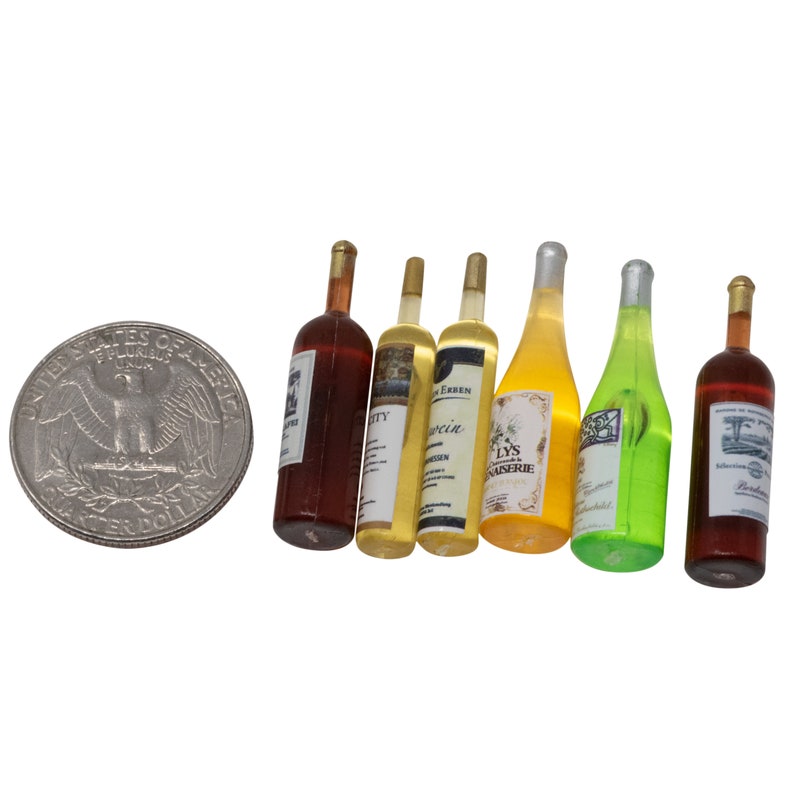 American Heritage Industries Dollhouse Wine Bottles Miniature Etsy