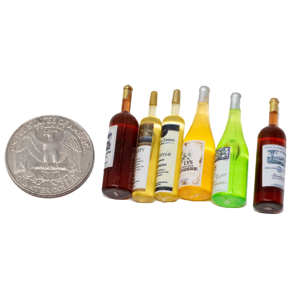 American Heritage Industries Dollhouse Wine Bottles Miniature Etsy