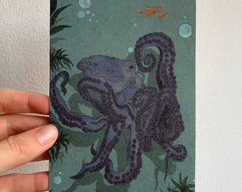 Octopus || Postcard A6