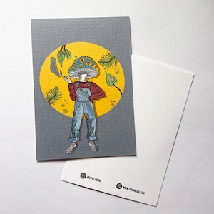 Mushroom girl || Postcard A6