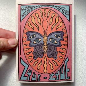 ZYVE moth || Postcard A6