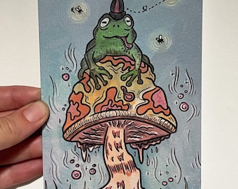 Happy frog || Postcard A6