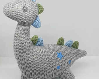 knitted dinosaur rattle