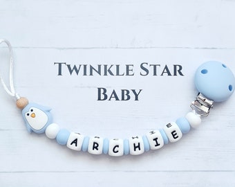 Personalised Stunning Royal Blue Mickey Mouse Dummy Clip Chain for reborn dolls 