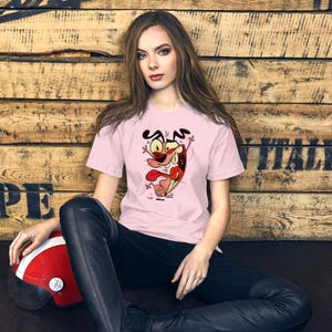 Camiseta unisex de perro cobarde y valiente