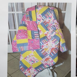 Framing Blocks: Child's Block Quilt, Flannel/Plush Fabric Quilt Pattern, AccuQuilt Friendly Quilt.