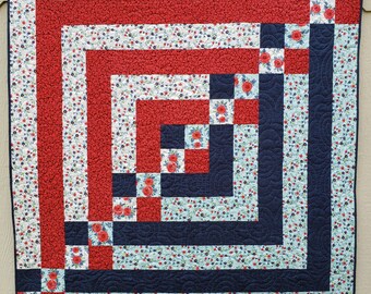 Lynda's Angled 4-patch Log Cabin:, Accuquilt Friendly, Child