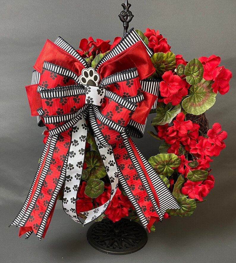 2 BowsPaws & Dogs Lantern Swag Bow Mailbox Topper Wreath Etsy