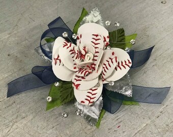 Authentic Baseball Rose Wrist Corsage