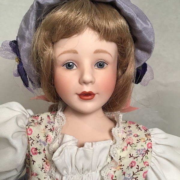Little Bo Peep found her sheep by Lady Helen Kish for Franklin Heirloom Porcelain Doll