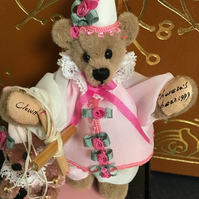World of Miniature Bears Clown Bear With Puppet Etsy
