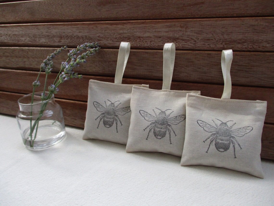 Sacs de lavande ensemble de trois avec imprimé abeille. Etsy France