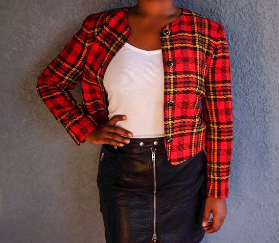 Red Checked Blazer