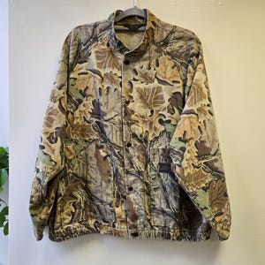 Liberty Mens Vintage Advantage Camo Camoflauge Hunting Streetwear Button-Up Jacket 90s