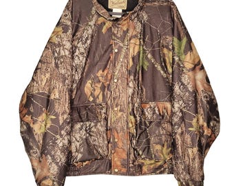 Chaqueta de caza vintage Woolrich para hombre, camuflaje camuflaje musgo roble, talla XL