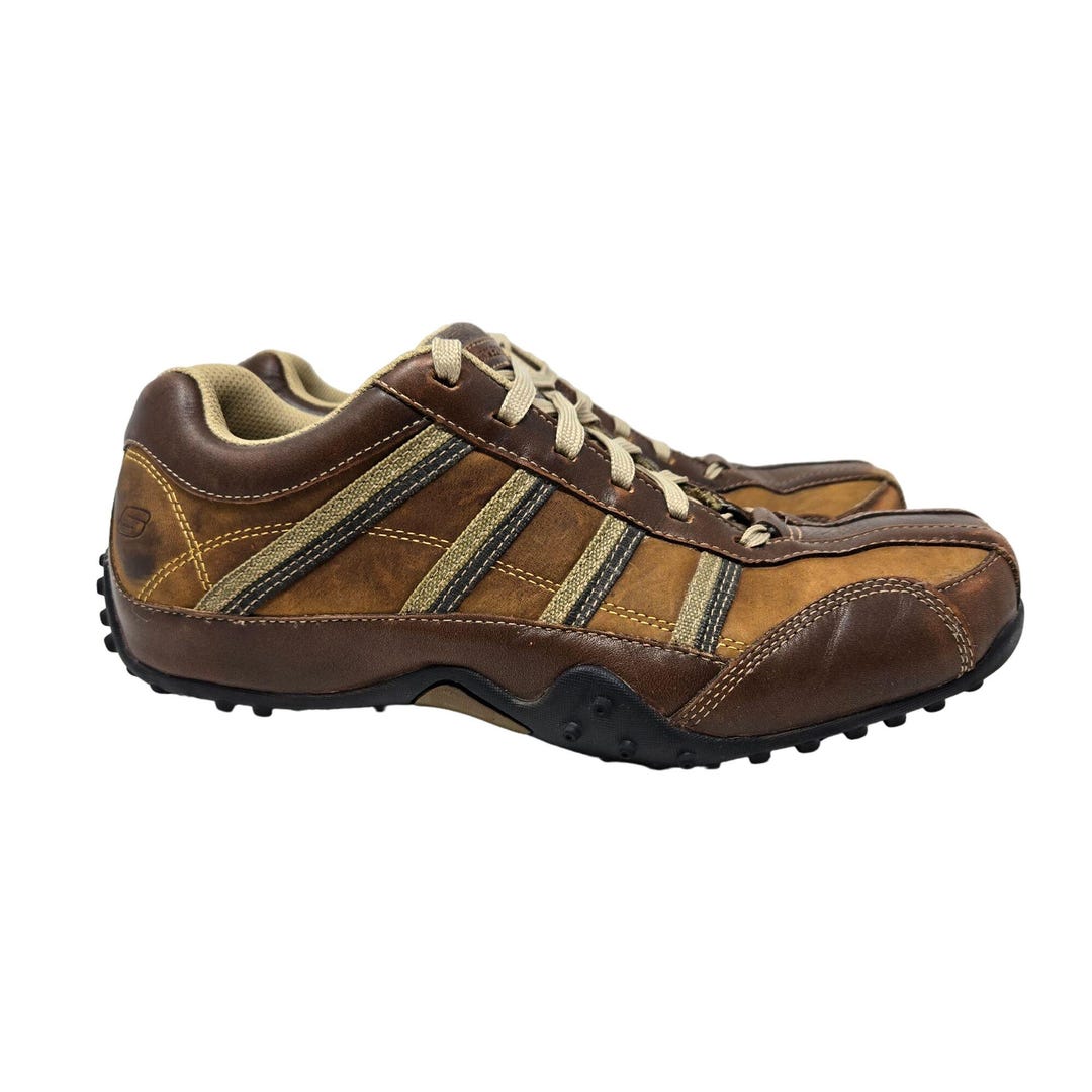 Skechers Men's 9.5 Y2K Urban Track 60449 Brown Leather Oxford Casual Shoe Sneaker - Etsy Skechers Men's 9.5 Y2K Urban Track 60449 Brown Leather Oxford Casual Shoe Sneaker - Etsy