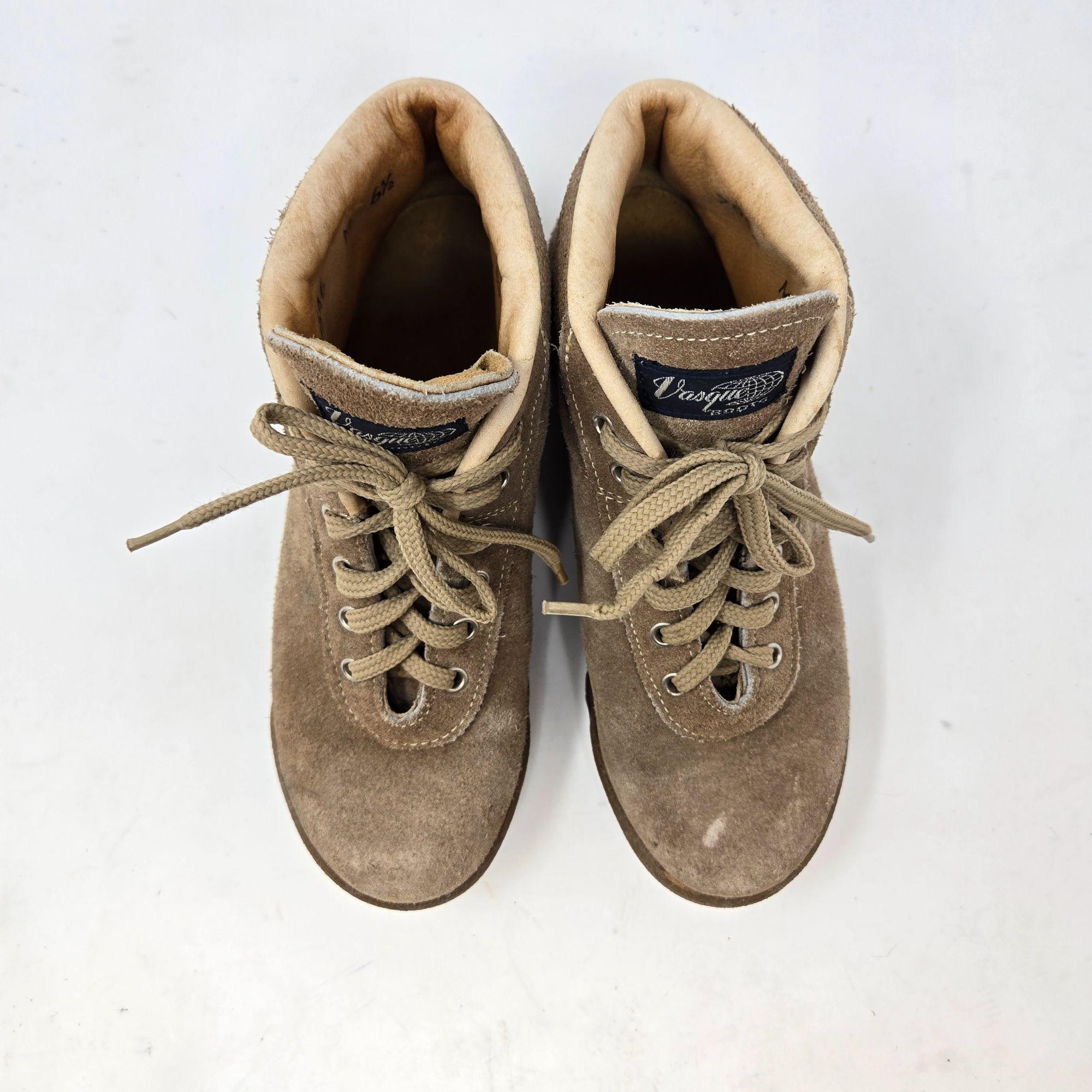 VTG Vasque Skywalk 7546 Men’s Sz 7.5 Waterproof Hiking Boots Brown Suede Lace Up Vintage Vasque 7546 Skywalk Suede Hiking Boots Gorpcore  main image 4