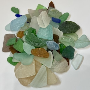 25 pièces grandes tailles de bijoux en verre de mer Verre de mer Verre d&#39;océan Verre de plage dégringolé Verre artisanal Verre d&#39;art givré Verre de mer