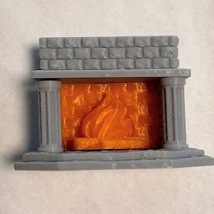 3d Printed Flickering Fireplace 28mm- Multiple Sizes
