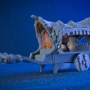 3D Printed 28mm Merchants Cart Version 1 - Painted Option Available