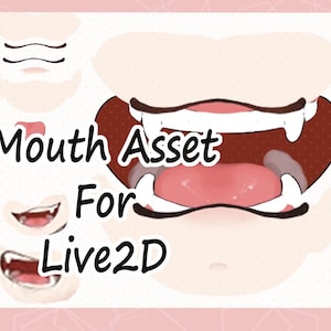 Vtuber Mund PNG mit Reißzähnen - Innen und Außen - nicht getakelt