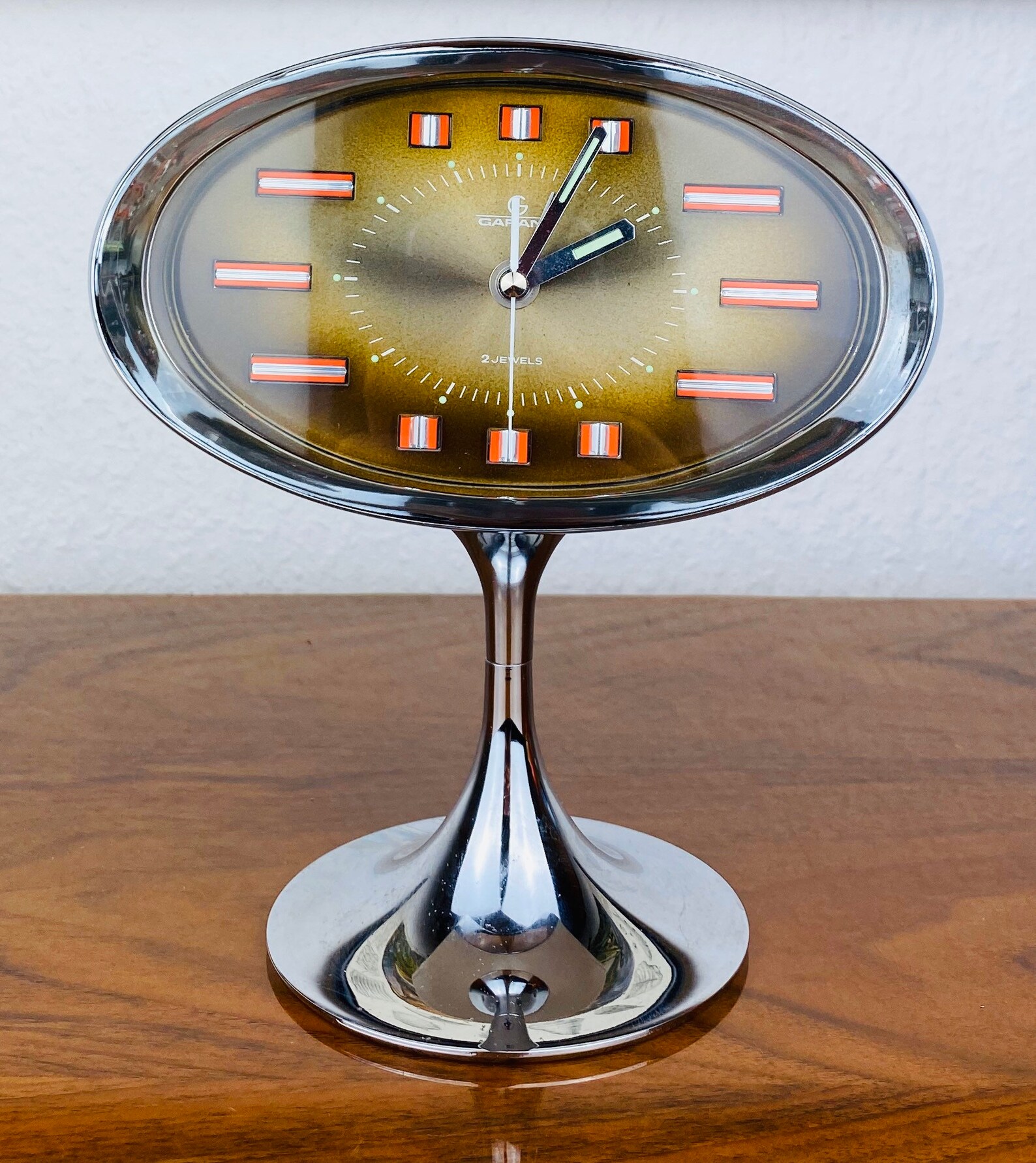 GARANT Space Age Table Clock with Alarm Clock 2 Jewels Clock Etsy