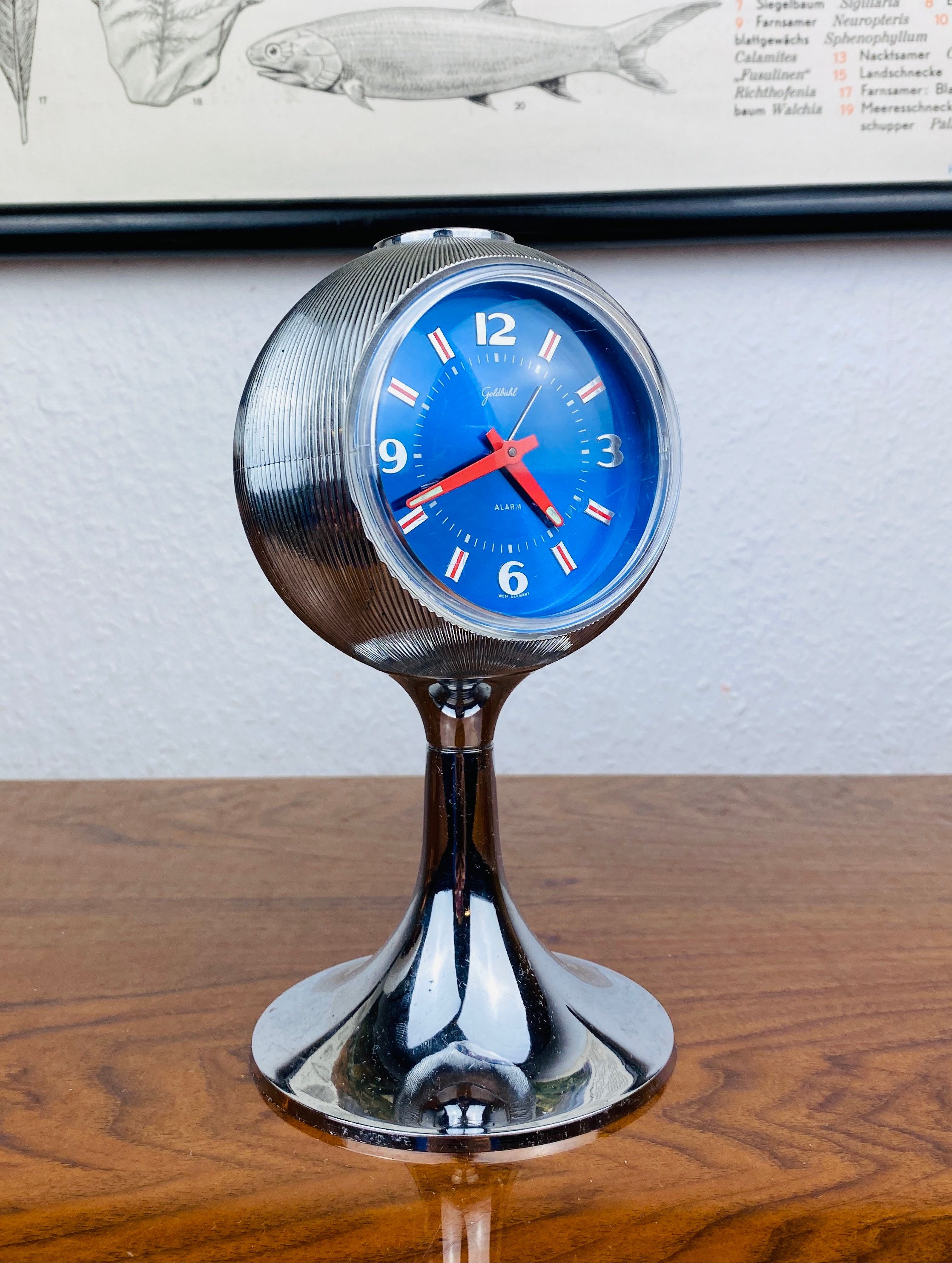 Unique Space Age Alarm Clock by GOLDBUEHL German Table Clock Etsy