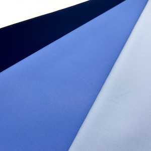 Organic Cotton Fabric in various shades of blue | GOTS certified Poplin for Masks & Clothes