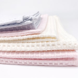 Handmade Waffle-Pique Cotton Towels: Luxurious, Soft & Absorbent Linens for Home Spa Experience