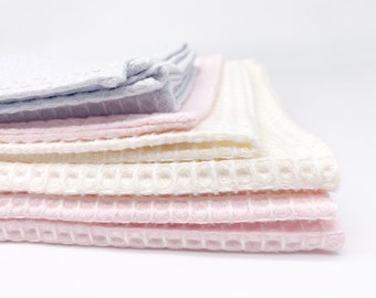 Handmade Waffle-Pique Cotton Towels: Luxurious, Soft & Absorbent Linens for Home Spa Experience