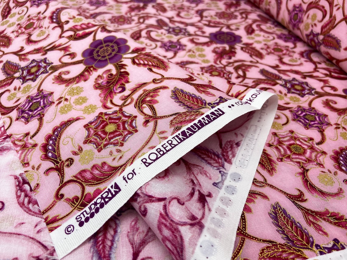Robert Kaufman Persis Collection Fine Cotton Fabric in Rose Etsy