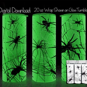 Griezelige spinnen, sublimatie 20 oz beker wrap ontwerp, afdrukbaar png-bestand, digitale download