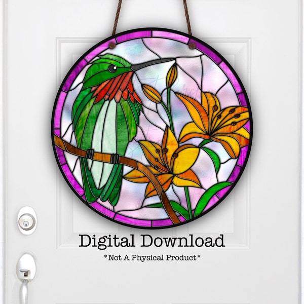 Stained Glass Hummingbird Etsy