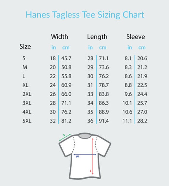 Hanes tagless tee sizing hotsell