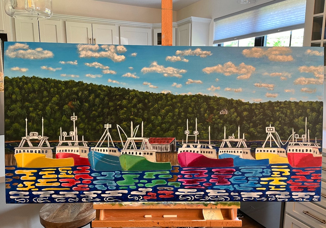 Original Artwork | Digby Nova Scotia Canada | Original Acrylic Artwork ...