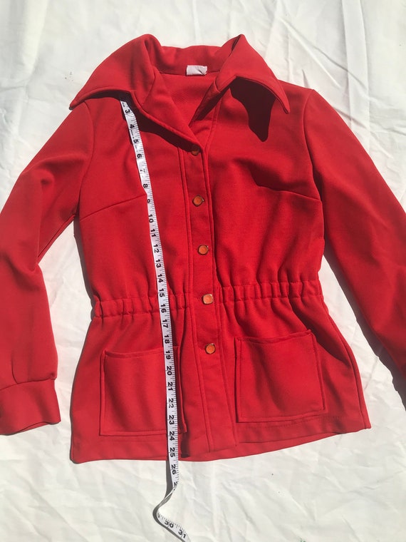 1970s Red Polyester Jacket - image 3