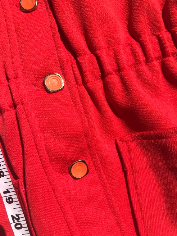 1970s Red Polyester Jacket - image 4