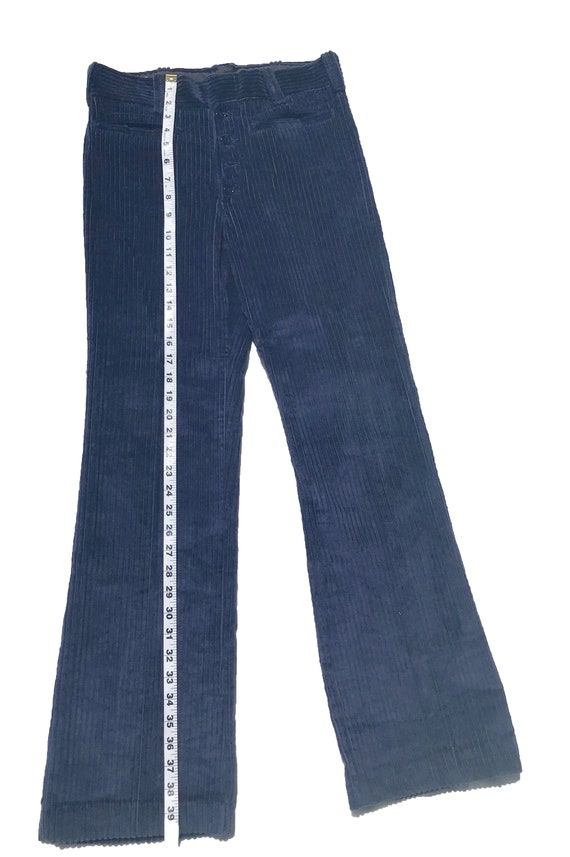 1970s Corduroy Navy Pants - image 4