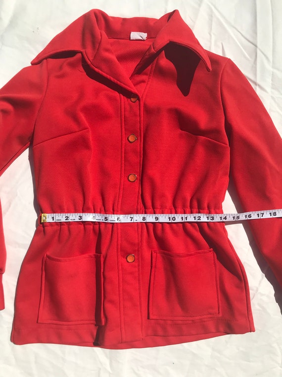 1970s Red Polyester Jacket - image 2
