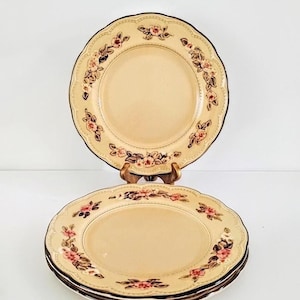 Vtg Rosette By Franciscan 10 3/4" Dinner Plates Replacement Dinnerware SET OF THREE