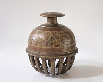Vintage Brass Elephant Claw Temple Bell