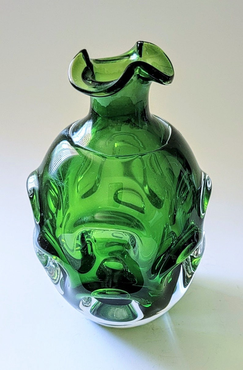 STYLISH 20thC ITALIAN GREEN GLASS DRINKING SET BY GUCCI — Pushkin Antiques