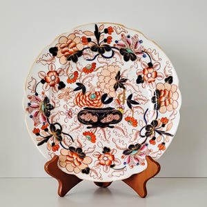Chamberlain Worcester Imari  Porcelain Scalloped Plate Circa 1815 Unmarked