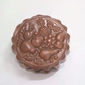 Vintage Copper Embossed Fruit Mold Wall Hanging Decor
