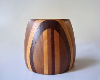 Vintage David Collier Solid   Wood Marquetry Handmade Kaleidoscope SIGNED