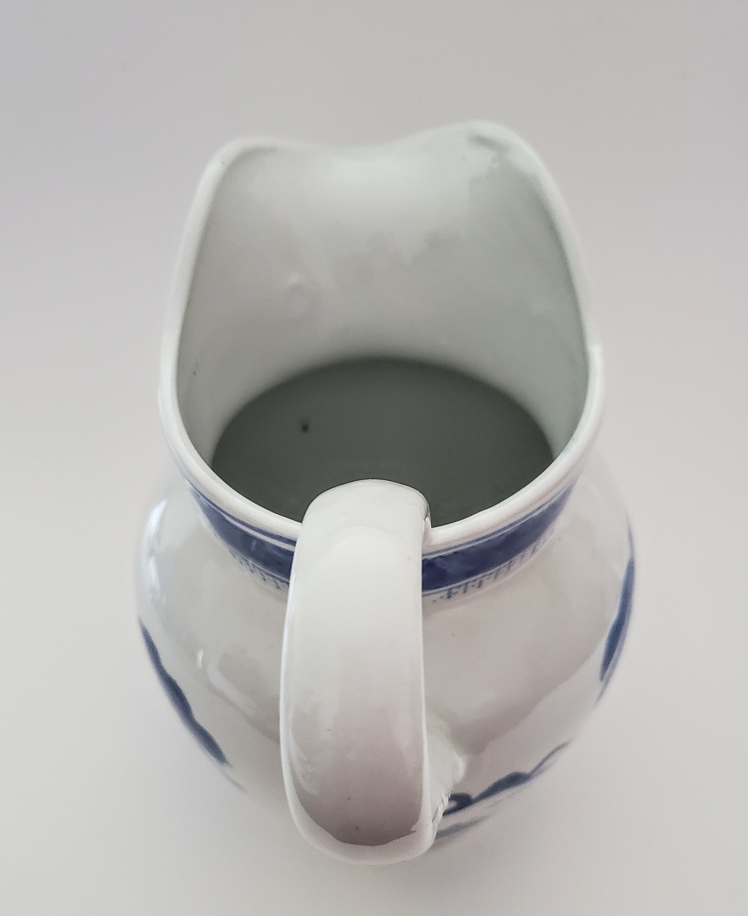 Vintage Blue & White Pitcher Vase Decorative Etsy UK