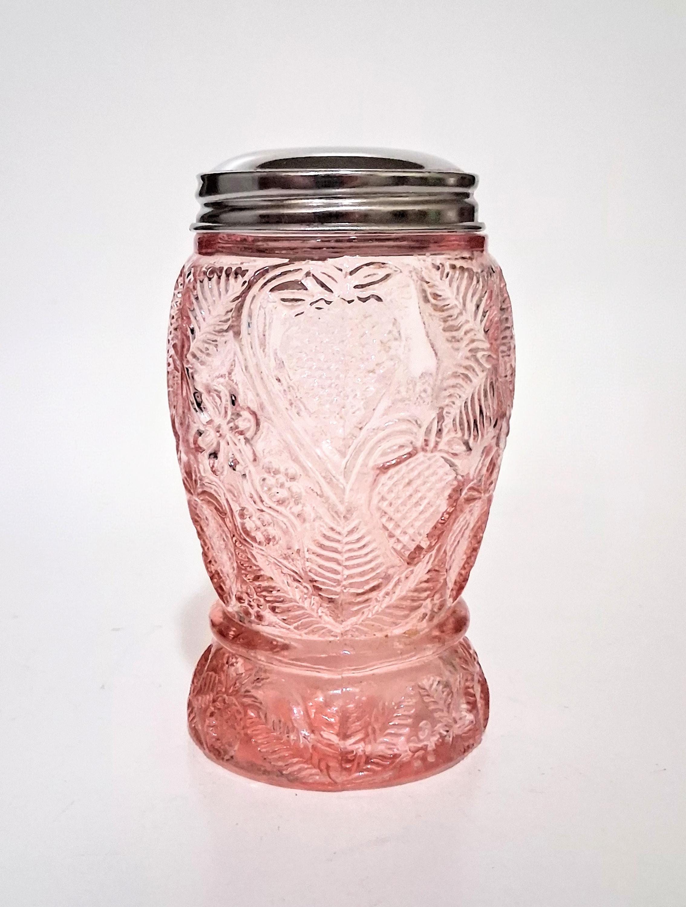 Pink Glass Sugar Dispenser - Etsy