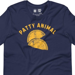 PATTY ANIMAL Shirt, Jamaican Patty T-Shirt, Caribbean Foodie Tee, Shirt for Jamaican Food Fans