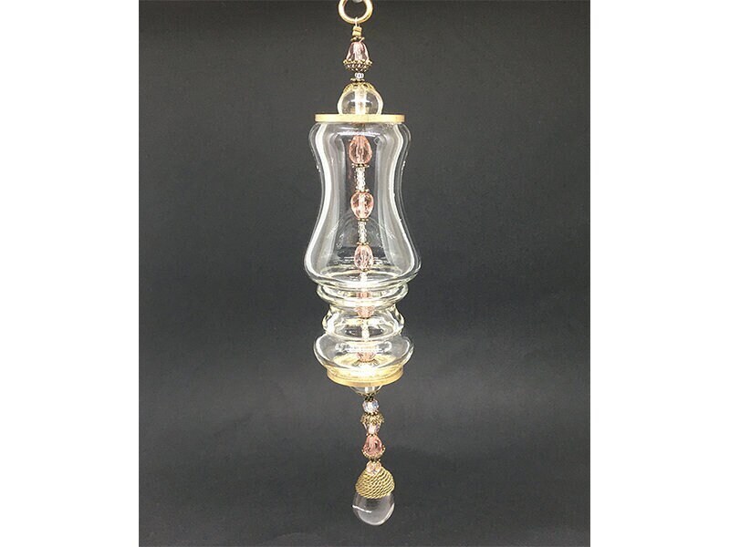 Lampion Décoration/Sun Catcher en Verre, Perles et Pampilles | Livraison Standard Mondial Relay