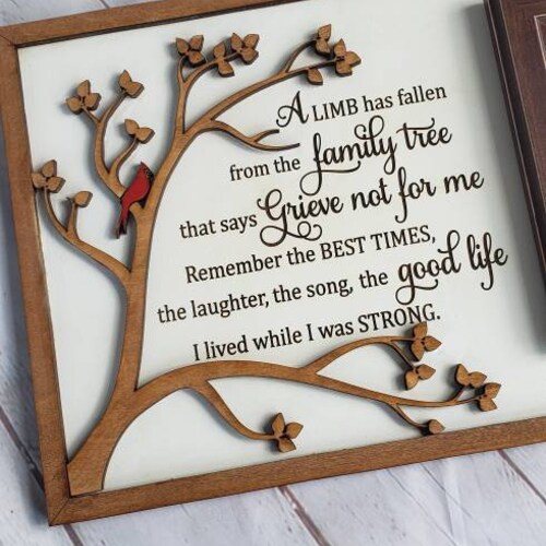 Memorial Wall Hanging Memorial Photo Frame Loss of Father Etsy